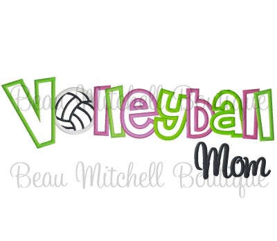 Volleyball word Mom